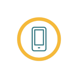 Smartphone icon within a circle