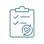 Checklist with heart and arrows