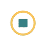 Circle surrounding a square shape